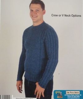 Mens Crew or V Neck Sweater